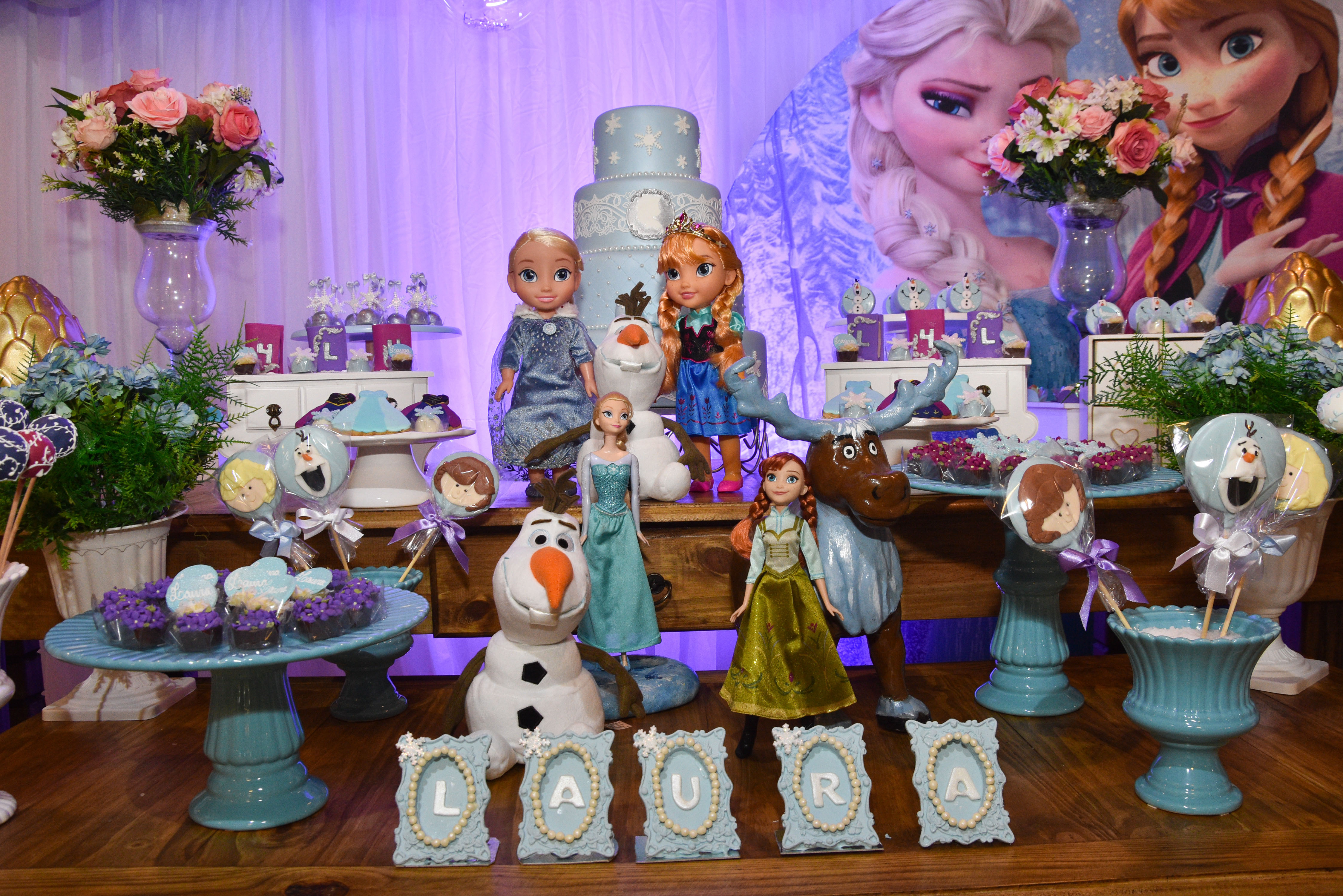 Detalhe da mesa Frozen